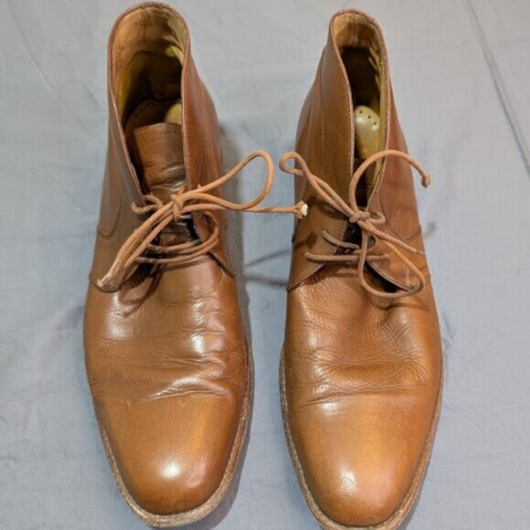 Poppy Barley Handcrafted Chukka Boots Men Size 10 - Picture 1 of 12
